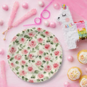 Hübsch Rosa Roses Brautparty Pappteller (Party)