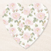 Hübsch rosa Roses Brautparty Untersetzer (Vorderseite)