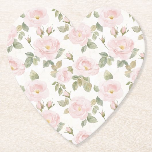 Hübsch rosa Roses Brautparty Untersetzer (Vorderseite)