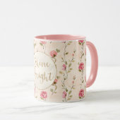 Hübsch Rosa Roses Gold Glitzer Shine Bright Tasse (VorderseiteRechts)