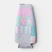 Hübsch Rosa Roses Imitate Patchwork Flasche Cool Flaschenkühler (Vorderseite)