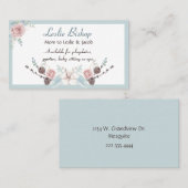 Hübsch rosa Roses Mommy Networking Telefonnummerkarte (Vorne/Hinten)