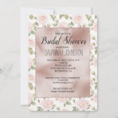 Hübsch Rosa Roses Roses Rosa Rosa Glam Brautparty Einladung (Vorderseite)