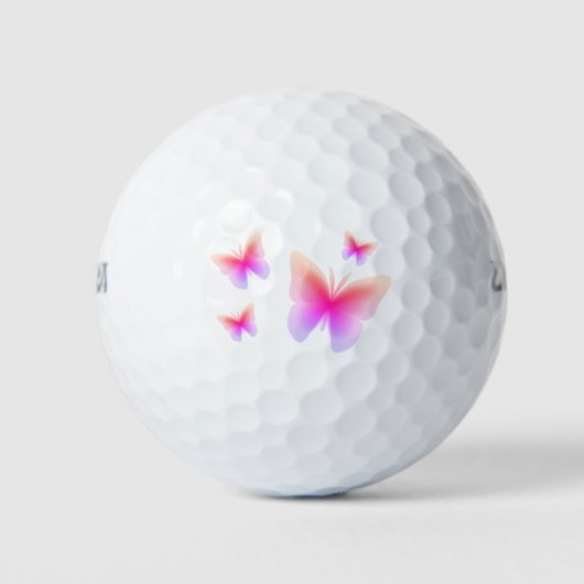 Hübsch rosa Schmetterlingsdruck Golfball (Vorderseite)