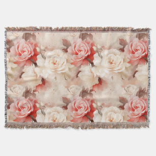 Hübsch Rosa Schwarz Creme Rose Blütenfarben Decke