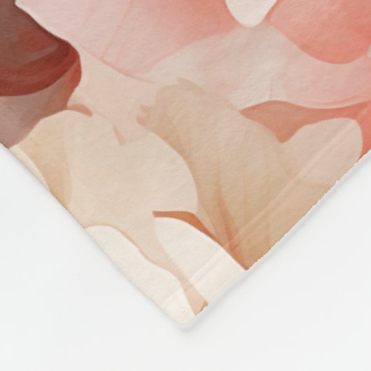 Hübsch Rosa Schwarz Creme Rose Blütenfarben Fleecedecke (Ecke)