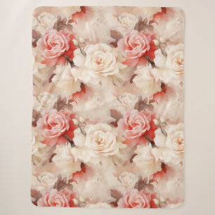Hübsch Rosa Schwarz Creme Rose Blütenfarben Sherpadecke