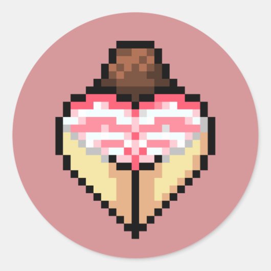 Hübsch-Rosa-Shimapan-Aufkleber Runder Aufkleber (Vorderseite)