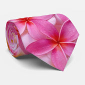 Hübsch rosa Sommer-Blume Krawatte (Gerollt)