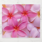 Hübsch rosa Sommer-Blume Schaumweinetikett (Einzelnes Label)