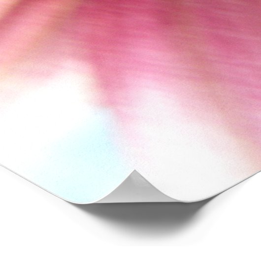 Hübsch rosa Sonnenblumendrucke Poster (Ecke)