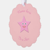 Hübsch rosa Sternchen Ornament Karte (Links)