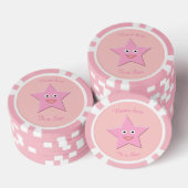 Hübsch rosa Sternchen Pokerchips (Stapel)