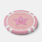 Hübsch rosa Sternchen Pokerchips (Einzeln)