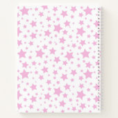 Hübsch rosa Sternendesign Notizblock (Rückseite)