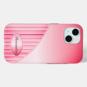 Hübsch rosa Streifen Case-Mate iPhone Hülle (Rückseite (Horizontal))