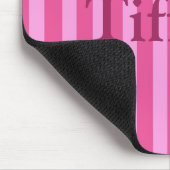 Hübsch rosa Streifen Mousepad (Ecke)