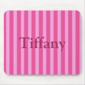 Hübsch rosa Streifen Mousepad (Vorne)