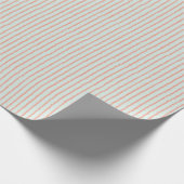 Hübsch rosa Streifen Pastellblau Geschenkpapier (Ecke)