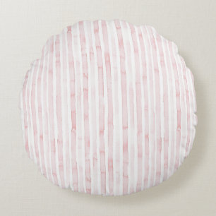 Hübsch rosa Streifen Rundes Kissen