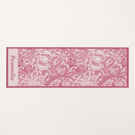 Hübsch rosa Swirbeldesign Zen Yoga Namaste Yogamatte (Vorderseite (Horizontal))