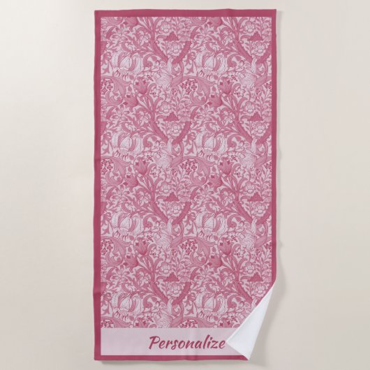 Hübsch rosa Swirt Design Grosser Pool Strandtuch (Vorderseite)