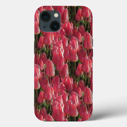 Hübsch-rosa Tulips Case-Mate iPhone Hülle (Rückseite)