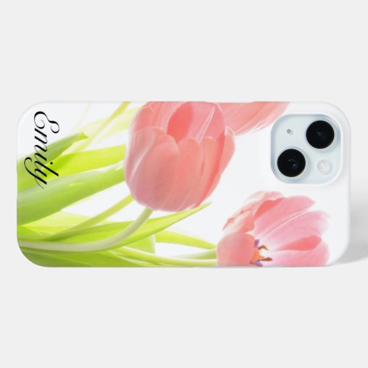 Hübsch-rosa Tulips | Custom Floral Case-Mate iPhone Hülle (Rückseite (Horizontal))