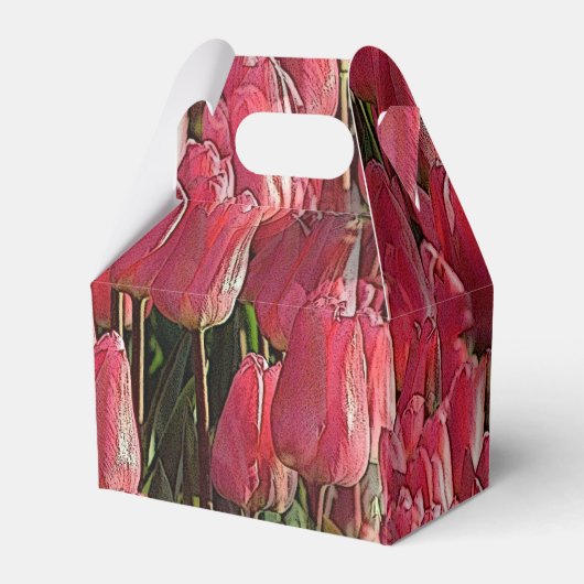 Hübsch-rosa Tulips Geschenkschachtel (Vorderseite)
