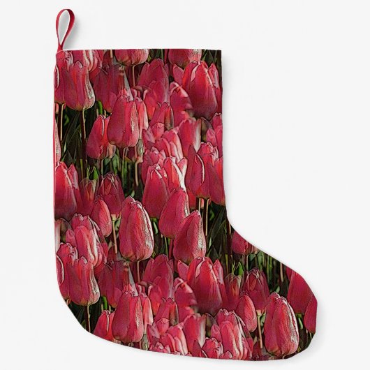 Hübsch-rosa Tulips Kleiner Weihnachtsstrumpf (Vorderseite)