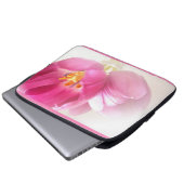 Hübsch-rosa Tulips Laptopschutzhülle (Vorne Knopf)