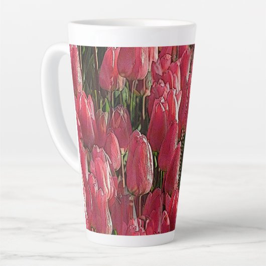 Hübsch-rosa Tulips Milchtasse (Linke Ecke)
