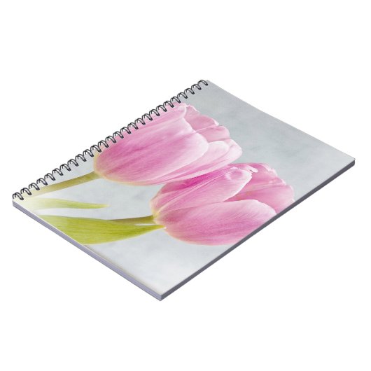 Hübsch-rosa Tulips Notizblock (Linke Seite)