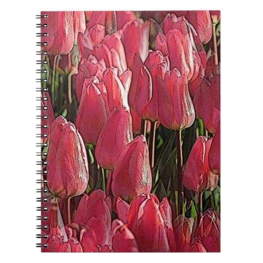 Hübsch-rosa Tulips Notizblock (Vorderseite)