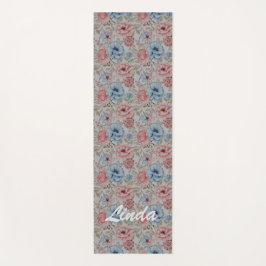 Hübsch rosa und blaue FlorAL Yogamatte