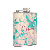 Hübsch rosa und blaue Marmor Flachmann (Rechts)