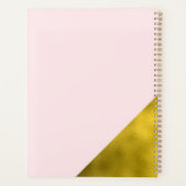 Hübsch-Rosa- und Goldmonogramm Planer (Rückseite)