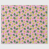 Hübsch rosa und grün-trendy Avocado Fruchtmuster Geschenkpapier (Flach)