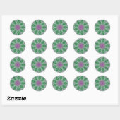 Hübsch rosa und grüne Aufkleber (Blatt)
