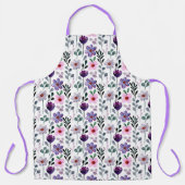 Hübsch rosa und Lila Blüten Schürze (Vorderseite)
