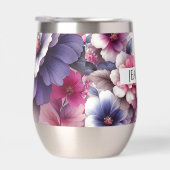 Hübsch-rosa und Lila-floral Personalisiert (Rechts)