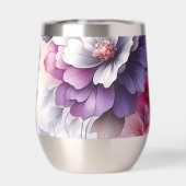 Hübsch-rosa und Lila-floral Personalisiert (Rückseite)