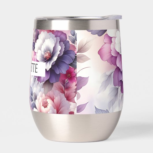 Hübsch-rosa und Lila-floral Personalisiert (Links)