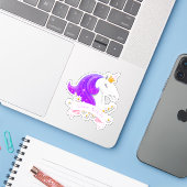 Hübsch-rosa und Lila Glitzern Aufkleber (Laptop mit iPhone)