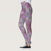 Hübsch-rosa und Lila Muster Leggings (Links)