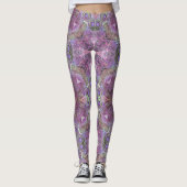 Hübsch-rosa und Lila Muster Leggings (Vorderseite)