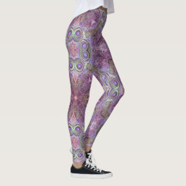 Hübsch-rosa und Lila Muster Leggings