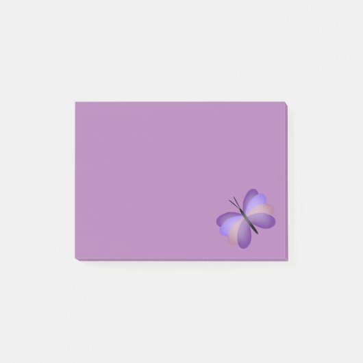 Hübsch rosa und Lila Schmetterlinge Post-it Klebezettel (Vorderseite)