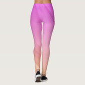 Hübsch rosa und orange glänzend leggings (Rückseite)