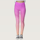 Hübsch rosa und orange glänzend leggings (Vorderseite)